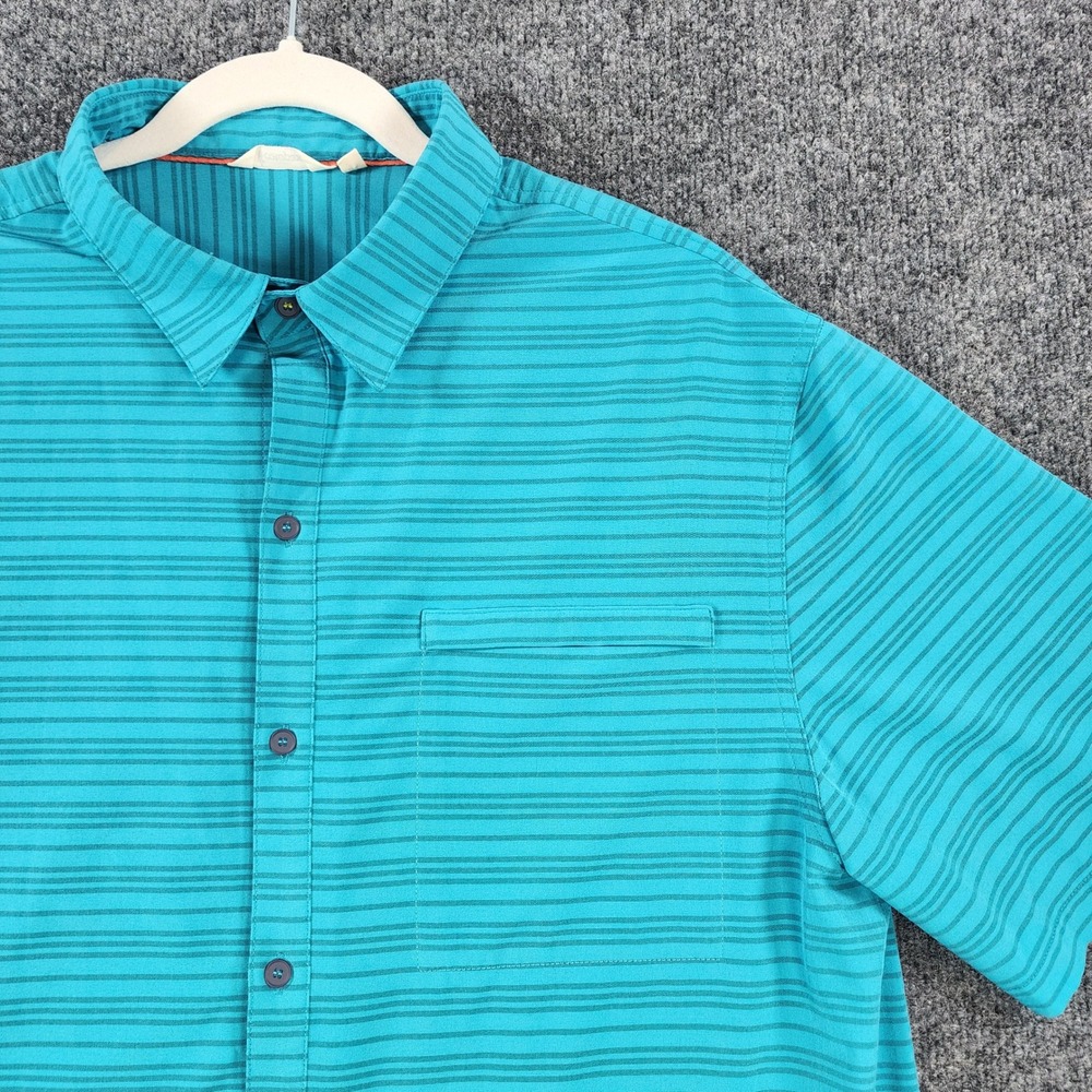 Cotopaxi Men Gorpcore Outdoor Hiking Travel Camp Stripe Button Shirt XL NWOT